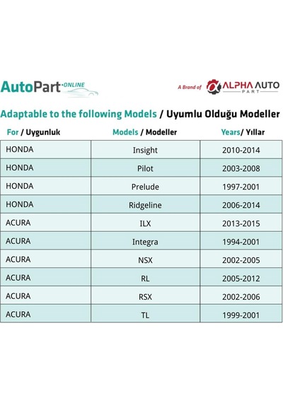 Honda Accord Cr-v Civic Acura Ilx Integra Nsx Rl İçin Kaput Fitil Klips - 10 Adet
