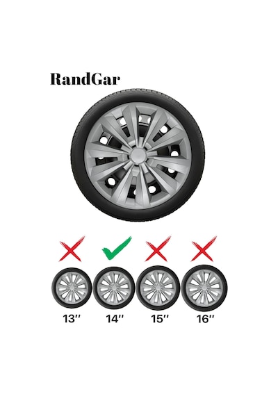 Volkswagen Crafter 14 İnç Jant Kapağı 4 Adet Gri G108 Rand