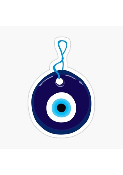 Nazar Boncuğu Model9 Sticker Oto Yapıştırma Etiket 15Cm
