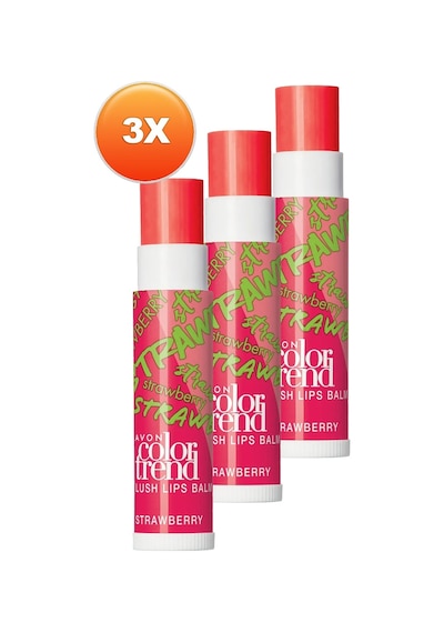 Avon Color Trend Dudak Balmı Strawberry 3'lü