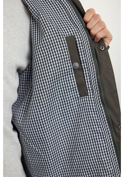 Ersefa Tasarım Düz Astarlı Yaka Standart Regular Ceket Unisex Regular Fi Haki