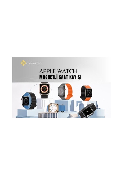 Apple Uyumlu Watch 42mm 44mm 45mm 49mm 1/2/3/4/5/6/se/7/8/ultra Akıllı Saat Magnetli Kordon Ve Kayışı Siyah