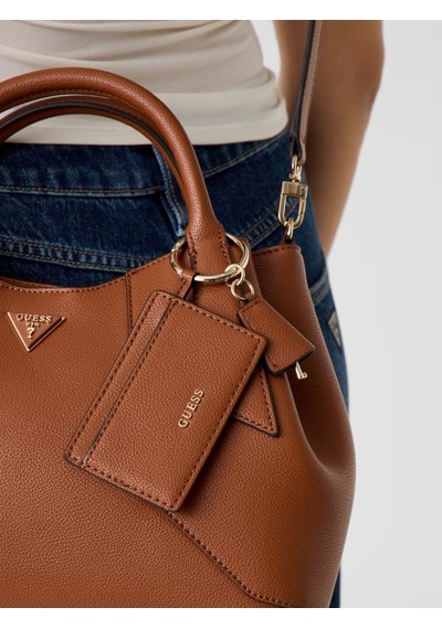 Guess Darcy Logo Kadın El Çantası Hwbg9914060 Kahverengi