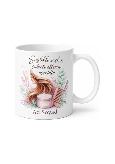 Saç Bakım Rutini Saç Maskesi Kırık Uçlar Sağlıklı Saç Temalı Kupa Bardak Hediye Beyaz / Çok Renkli