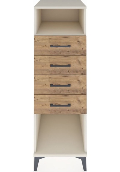 Kronos Dolap Tek Raflı 4 Çekmeceli 44x59x134 Aytaşı-çam Aytası