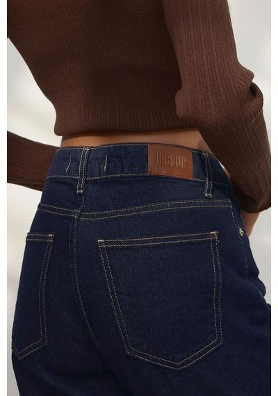 Hiccup Straight Fit Jeans Koyu Mavi Denim