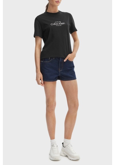 Calvin Klein Bayan T Shirt Lv047f810g Ub1 Siyah