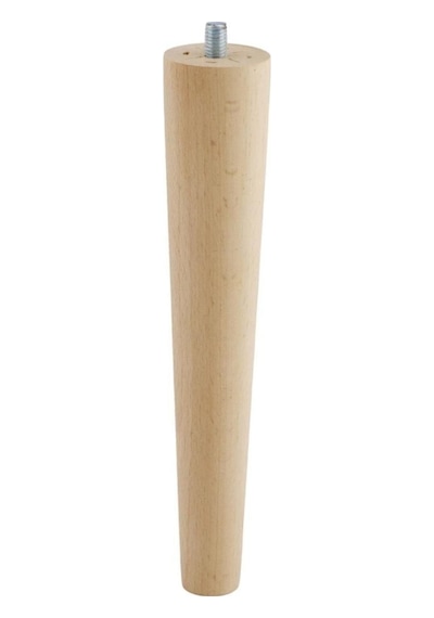 4'lü Set Ahşap Dolap Mobilya Koltuk Kanepe Ayağı Ayakları M8 12 Cm Bağlantı Aparatlı Ham Ahşap Ham Ahşap