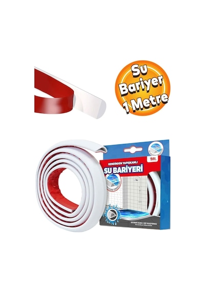 Su Bariyeri Kapı Altı Sızdırmaz Su Tutucu Yapışkanlı Silikon Bant İzolasyon Yalıtım Bandı 1 Metre