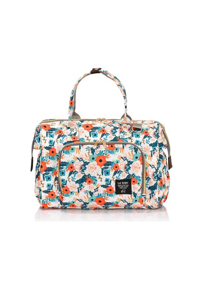 Lal Baby Baggage Bag Flowers Omuz Askılı Anne Bebek Bakım Çantası Çok Renkli