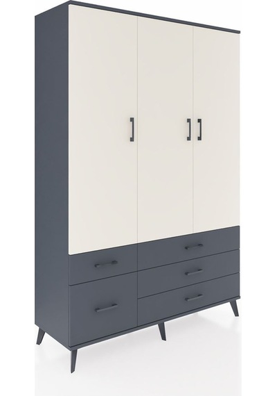 Hyperion Dolap 5 Raflı 5 Çekmeceli Tek Askılı 132x44x195 Antrasit-aytaşı/antrasit Aytası/antrasıt Hyperion Dolap 5 Raflı 5 Çekmeceli Tek Askılı 132x44x195 Antrasit-aytaşı/antrasit Aytası/antrasıt