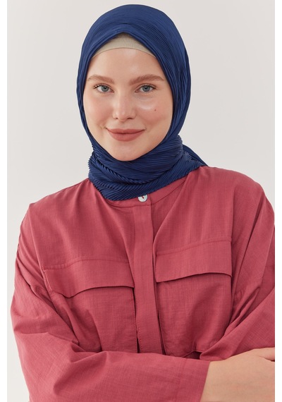 Mirsoy Scarf Piliseli Eşarp - Lacivert Lacivert