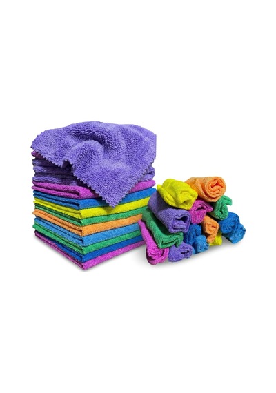 Premium 14'lü Çok Amaçlı Mikrofiber Temizlik Bezi Seti - 30x30 Cm Süper Emici, Çizmez, Hav Bıra Karışık