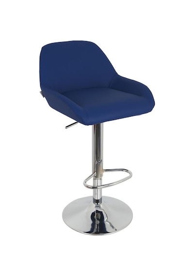 Bürocci Texas Bar Taburesi - Lacivert Deri - 9506S0103 Çok Renkli