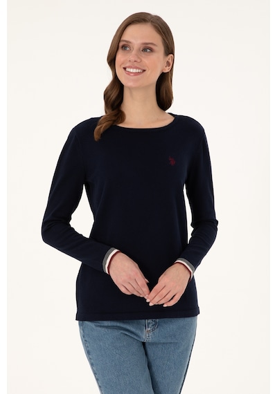 U.S. Polo Assn. Kadın Lacivert Bisiklet Yaka Kazak 50297133-VR033