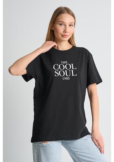 Alexandergardı Baskılı Kısa Kollu Unisex T-shirt Siyah