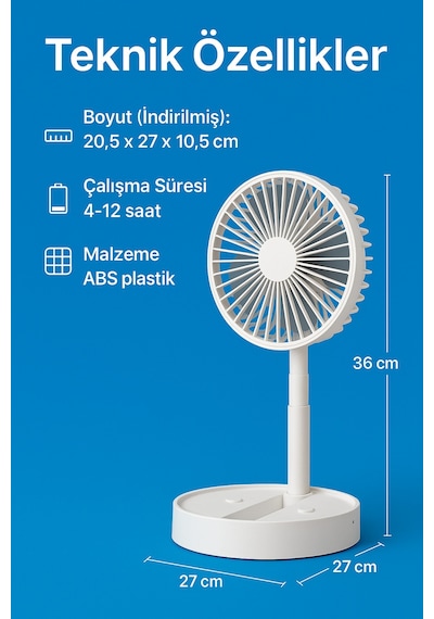 Vantilatör Fan Katlanabilir Sessiz Masaüstü Vantilatör Güçlü Motorlu Usb Şarjlı Soğutucu Fan Blic Vantilatör Fan Katlanabilir Sessiz Masaüstü Vantilatör Güçlü Motorlu Usb Şarjlı Soğutucu Fan Blic