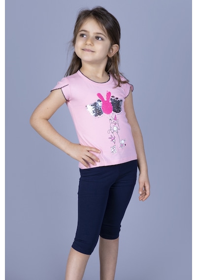 Toontoy Kids Toontoy Kız Çocuk Çevirmeli Pullu Takım Açık Pembe
