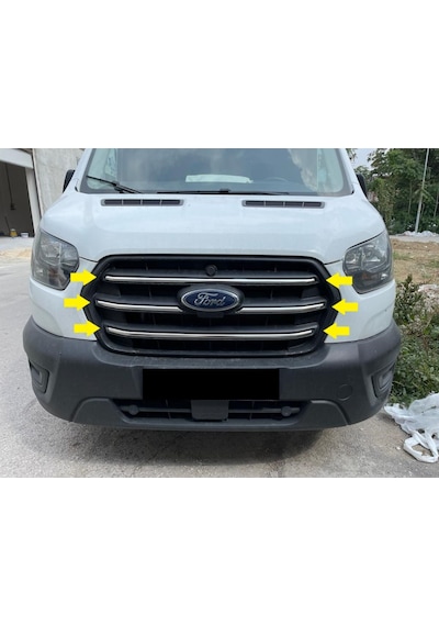 Ford Transit Krom Ön Panjur 4 parça 2019 ve üzeri Paslanmaz Çelik