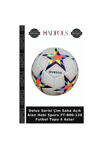 Delux Serisi Çim Saha Açık Alan Hobi Sporu Ft-800-120 Futbol Topu 4 Astar Çok Renkli