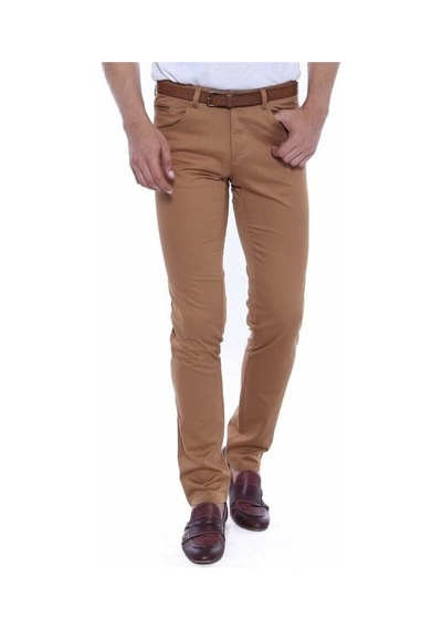 Slim Fit Pamuk Kahverengi Erkek Pantolon - Wessi Siyah