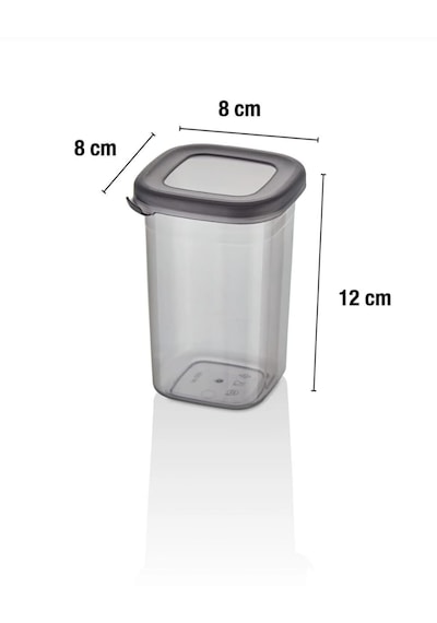 12'li Etiketli Ve Sızdırmaz Kapaklı Baharatlık Seti 450ml 25 Adet Etiket Hediyeli Gri