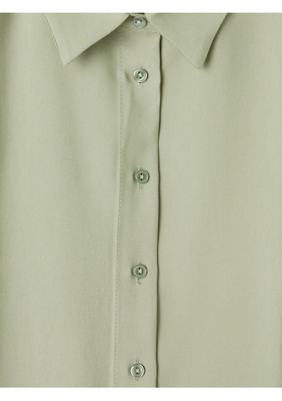 Lcw Vision Haki Oversize Poplin Kadın Gömlek