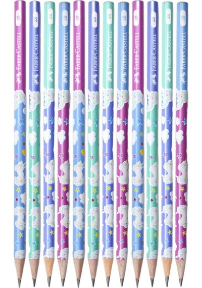 Faber-castell Unicorn 2b Yuvarlak Kurşun Kalem 12 Adet