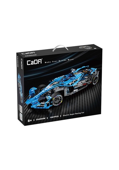 C64004w Cada Electric Racing Super Car Blok Seti 1667 Parça -vagon Life Beyaz