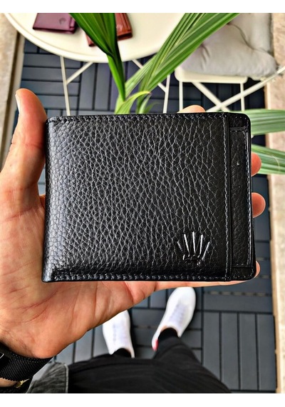 Watchofroyal Swan Black Hakiki Deri Cüzdan