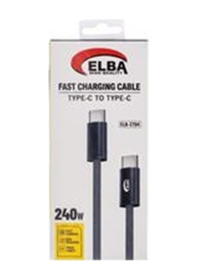 Elba Elb-2704 240w Type-c To Type-c 1mt Örgülü Desenli Şarj Kablosu 480mps Hızlı Şarj