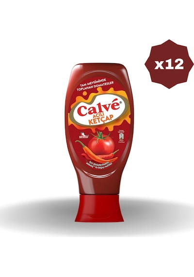 Acılı Ketçap 400 Gr - 12 Adet