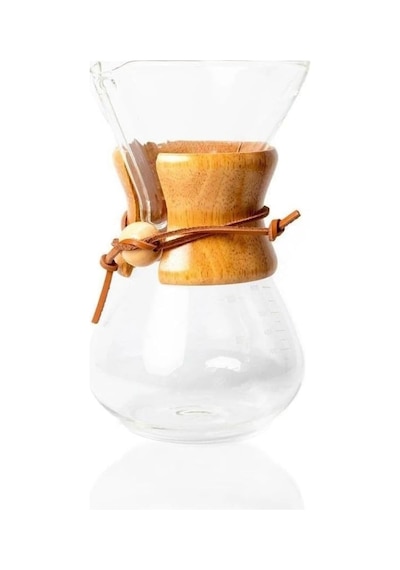 The Silk Bean Coffee-pour Over Cam Kahve Demleme Sürahisi 600ml Beyaz - Çok Renkli