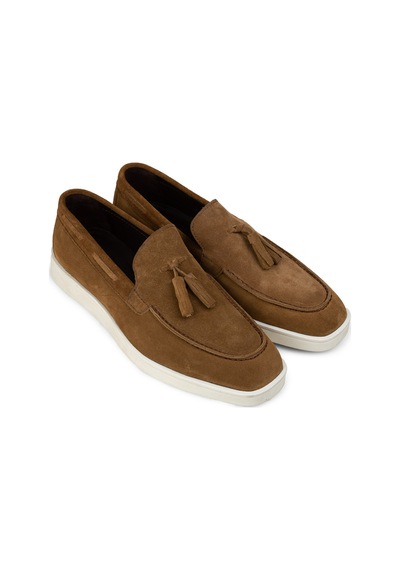 Deery Erkek Hakiki Süet Taba Renk Loafer Ayakkabı - 01994mtbac01 Taba