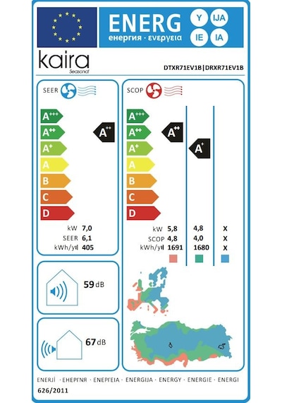Kaira DTXR71E 24000 BTU Wi-Fi Duvar Tipi Inverter Klima