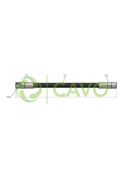 CAVO C800007A Arka Fren Hortumu S70, V70 2.0-2.3 Turbo-2.5 Td 95-04-