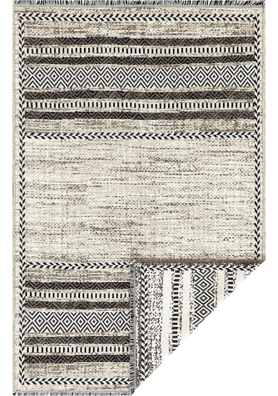 Palermo 6810 Bej Çift Taraflı Yıkanabilir Dokuma Kolay Temizlenir Halı Kilim