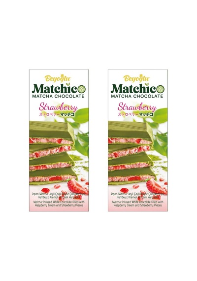 Matchıco Matcha Chocolate Strawberry 95gr X2