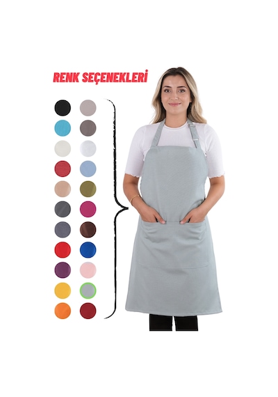Sevilya Simple Ayar Askılı Mutfak Önlüğü Turkuaz
