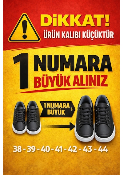Ghattix Erkek Spor Ayakkabı Günlük Siyah Siyah