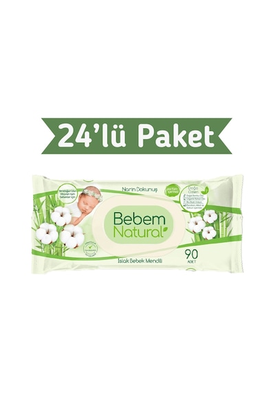 Bebem Natural Islak Havlu Mendil 90x24 2160 Yaprak