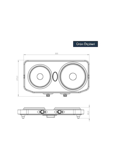 Kumtel LX-7021 Set Üstü Ocak Gri (Outlet)