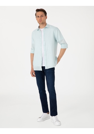 Pierre Cardin Erkek Yeşil Gömlek Desenli 50303293-vr115 Yeşil