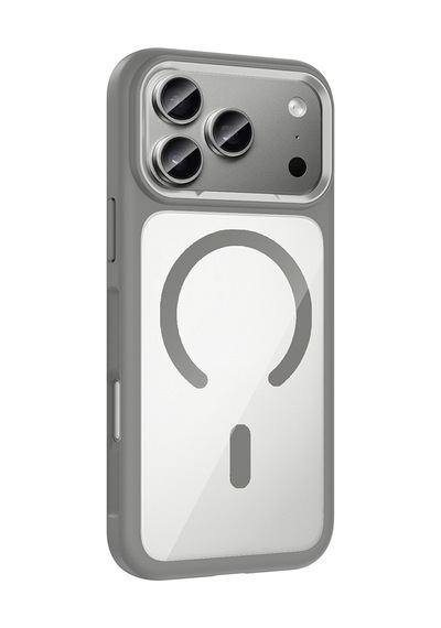 Apple Uyumlu iPhone 17 Pro Max Kılıf M-safe Şarj Özellikli Metal Kamera Çerçeveli Zore Tiko Kapak Turuncu