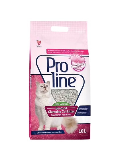 Proline Bebek Pudrası Kokulu 10 Lt Bentonit Kedi Kumu