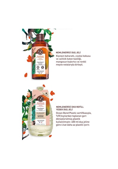 Yves Rocher Mango Kişniş Refill Yedek Duş Jeli Seti-9916708 400 Ml Diğer