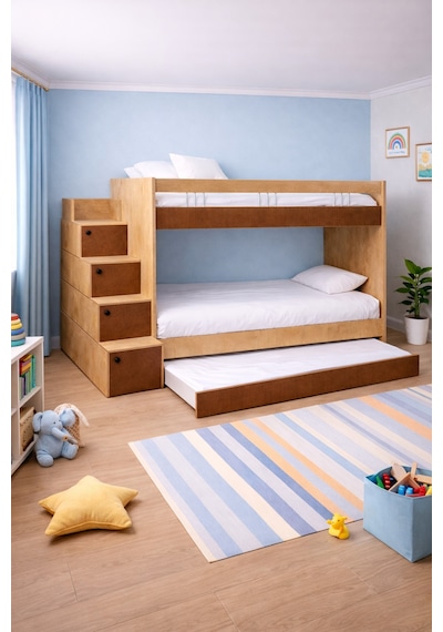 Ranza, Martin Yavrulu Ranza - Ceviz - 2 Adet Comfort Yatak 90 X 190 CM