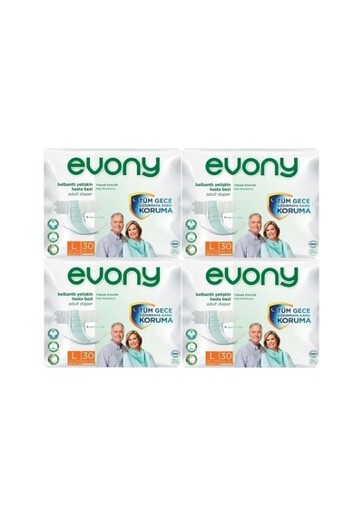 Hasta Bezi Yetişkin Bel Bantlı Tekstil Yüzey L-büyük Boy 120 Adet 4pk 30 Tek Ebat
