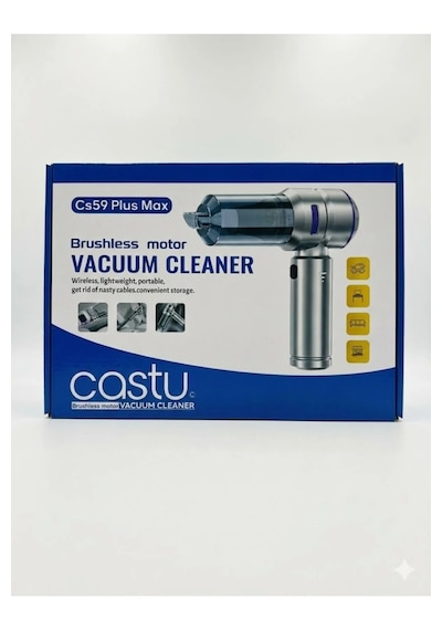 Castu Cs-59 Plus Max Motorlu Şarjlı Kablosuz El Ve Araç Süpürgesi 17000 Pa 100w