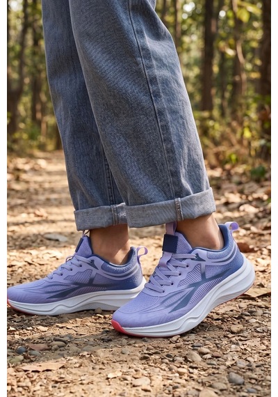 In Step Violet Dash Kadın Lila Örgü Tabanlı Hafif Yürüyüş Ve Koşu Ayakkabısı